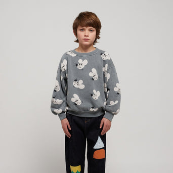 Bobo Choses - Mouse Sweatshirt aus Bio-Baumwolle aus Bio-Baumwolle in Grau - 2-3 Jahre - 8445782103235 - littlehipstar.com