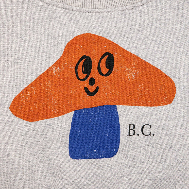 Bobo Choses - Mr. Mushroom Sweatshirt aus Bio-Baumwollmix in Hellgrau - 2-3 Jahre - 8445782103488 - littlehipstar.com