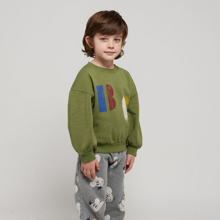 Bobo Choses - Multicolor B.C Sweatshirt aus Bio-Baumwolle in Khaki - 4-5 Jahre - 8445782102184 - littlehipstar.com