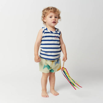 Bobo Choses - Multicolor Fish Shorts aus Bio-Baumwolle in Grün - 6 Monate - 8445782016382 - littlehipstar.com