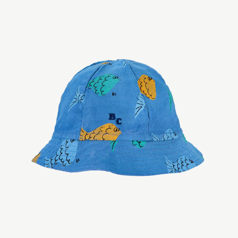 Bobo Choses - Multicolor Fish Sonnenhut aus Baumwolle in Blau - 6-12 Monate - 8445782050454 - littlehipstar.com
