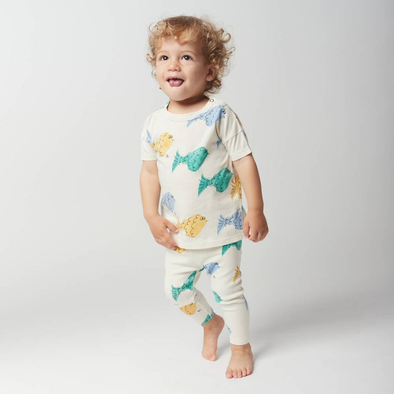 Bobo Choses - Multicolor Fish T-Shirt aus Baumwolle in Weiß - 18 Monate - 8445782007557 - littlehipstar.com
