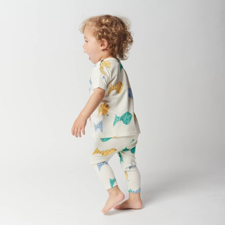 Bobo Choses - Multicolor Fish T-Shirt aus Baumwolle in Weiß - 6 Monate - 8445782007618 - littlehipstar.com
