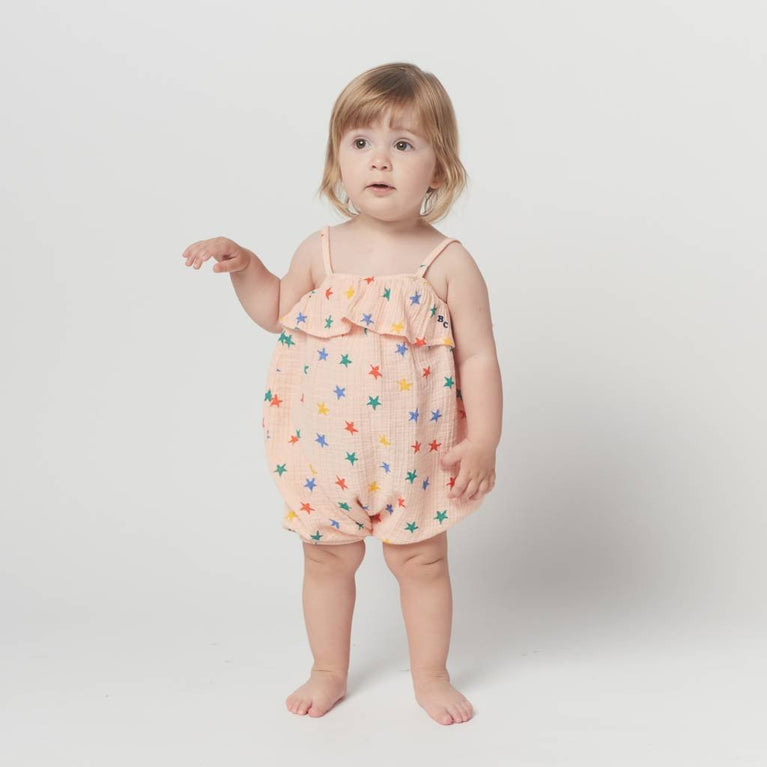 Bobo Choses - Multicolor Stars Jumsuit Einteiler aus Bio-Baumwolle in Rosa - 12 Monate - 8445782012704 - littlehipstar.com