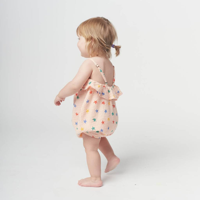Bobo Choses - Multicolor Stars Jumsuit Einteiler aus Bio-Baumwolle in Rosa - 12 Monate - 8445782012704 - littlehipstar.com