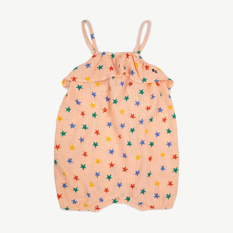 Bobo Choses - Multicolor Stars Jumsuit Einteiler aus Bio-Baumwolle in Rosa - 12 Monate - 8445782012704 - littlehipstar.com