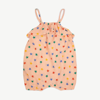 Bobo Choses - Multicolor Stars Jumsuit Einteiler aus Bio-Baumwolle in Rosa - 6 Monate - 8445782012780 - littlehipstar.com