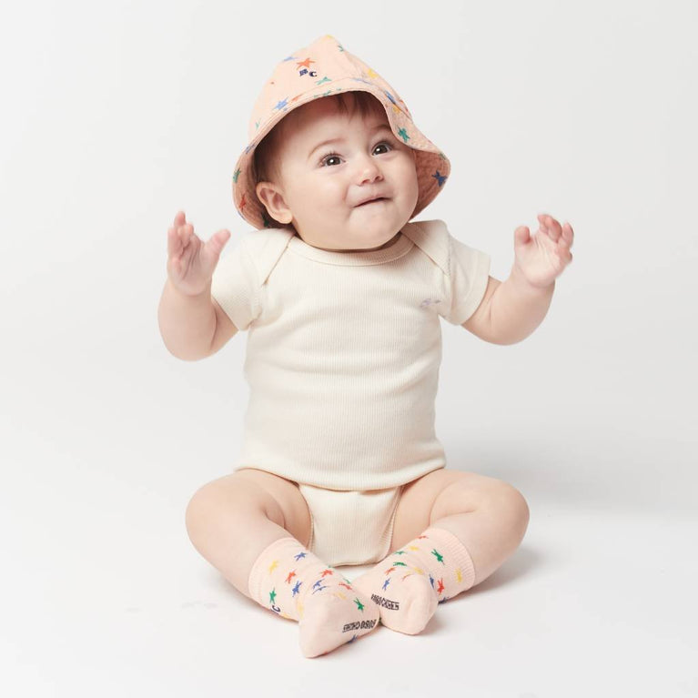 Bobo Choses - Multicolor Stars Sonnenhut aus Baumwolle in Rosa - 6-12 Monate - 8445782045061 - littlehipstar.com
