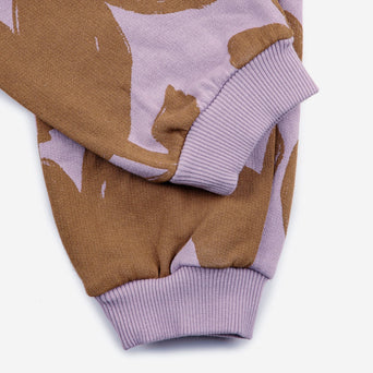 Bobo Choses - Retro Flowers Jogginghose aus Baumwolle in Lila - 2-3 Jahre - 8445782106366 - littlehipstar.com