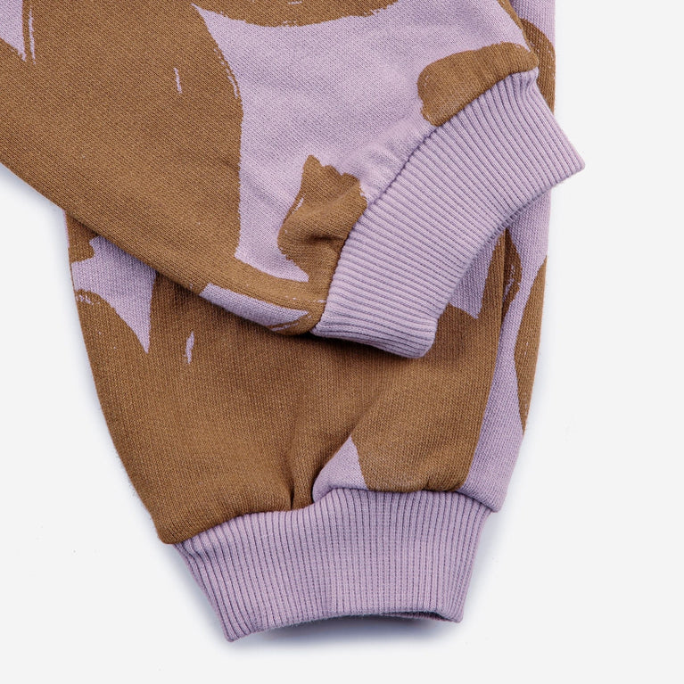Bobo Choses - Retro Flowers Jogginghose aus Baumwolle in Lila - 2-3 Jahre - 8445782106366 - littlehipstar.com