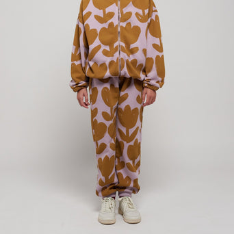 Bobo Choses - Retro Flowers Jogginghose aus Baumwolle in Lila - 2-3 Jahre - 8445782106366 - littlehipstar.com
