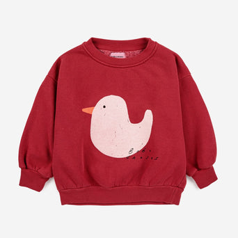 Bobo Choses - Rubber Duck Sweatshirt aus Bio-Baumwolle in Rot - 2-3 Jahre - 8445782102405 - littlehipstar.com