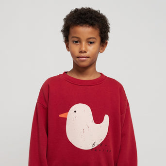 Bobo Choses - Rubber Duck Sweatshirt aus Bio-Baumwolle in Rot - 2-3 Jahre - 8445782102405 - littlehipstar.com