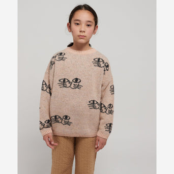 Bobo Choses - Smiling Cat Strickpullover - 2-3 Jahre - 8445782112367 - littlehipstar.com