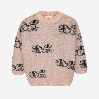Bobo Choses - Smiling Cat Strickpullover - 2-3 Jahre - 8445782112367 - littlehipstar.com