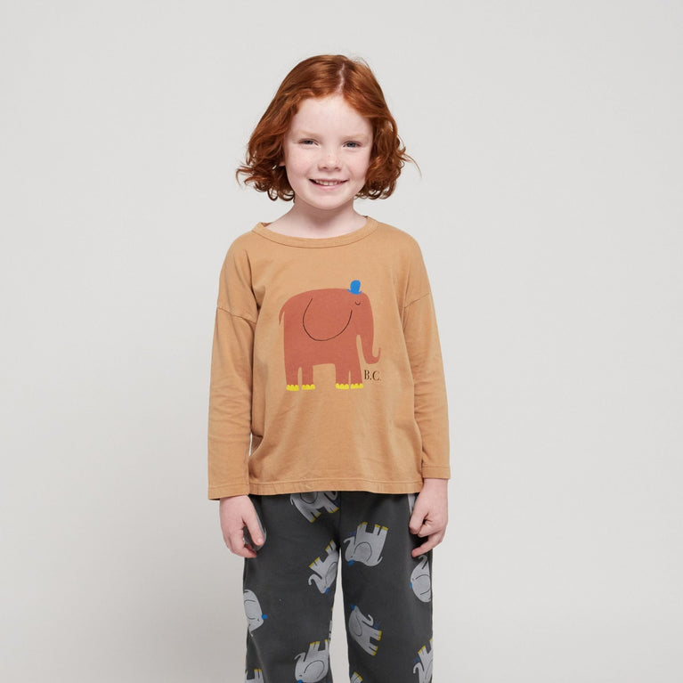 Bobo Choses - The Elephant Langarmshirt aus Bio-Baumwolle in Hellbraun - 2-3 Jahre - 8445782099750 - littlehipstar.com