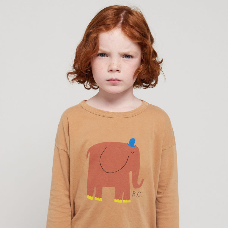 Bobo Choses - The Elephant Langarmshirt aus Bio-Baumwolle in Hellbraun - 2-3 Jahre - 8445782099750 - littlehipstar.com