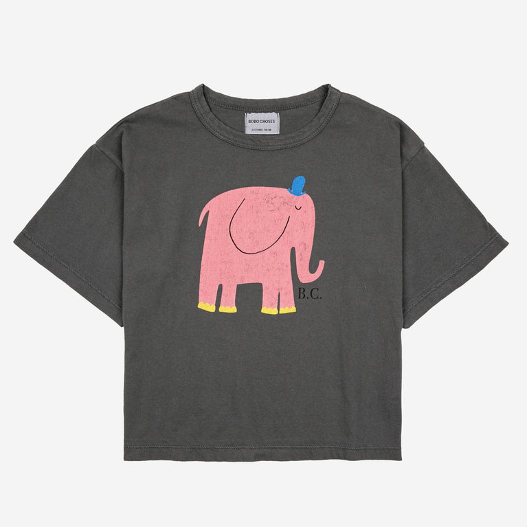 Bobo Choses - The Elephant T-Shirt aus Bio-Baumwolle in Dunkelgrau - 2-3 Jahre - 8445782098791 - littlehipstar.com