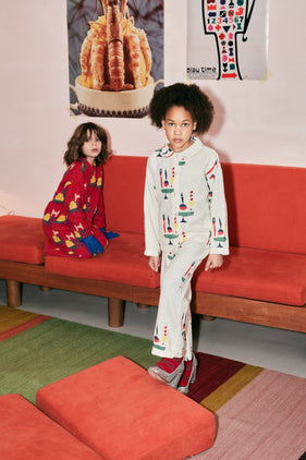 Bobo Choses - The Feast Pyjama aus Baumwolle in Offwhite - 2-teilig - 2-3 Jahre (98) - 8445782149783 - littlehipstar.com