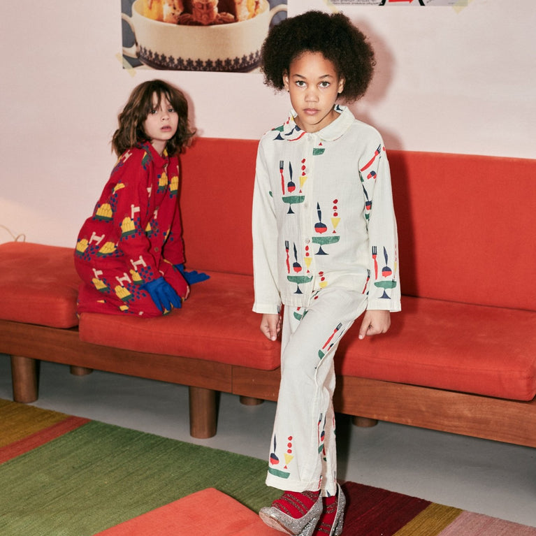 Bobo Choses - The Feast Pyjama aus Baumwolle in Offwhite - 2-teilig - 2-3 Jahre (98) - 8445782149783 - littlehipstar.com