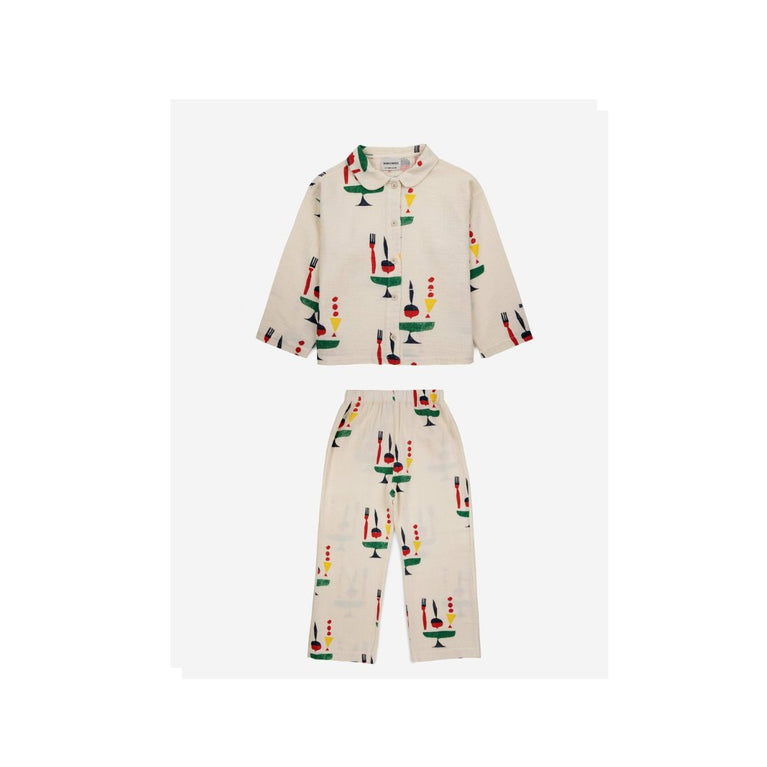 Bobo Choses - The Feast Pyjama aus Baumwolle in Offwhite - 2-teilig - 2-3 Jahre (98) - 8445782149783 - littlehipstar.com