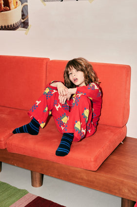 Bobo Choses - Yummy Cake Pyjama aus Baumwolle in Rot - 2-teilig - 2-3 Jahre (98) - 8445782150383 - littlehipstar.com