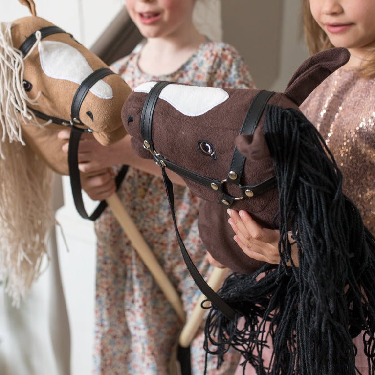 by Astrup - Hobby Horse Steckenpferd mit offenem Maul - Beige - 5706798843649 - littlehipstar.com