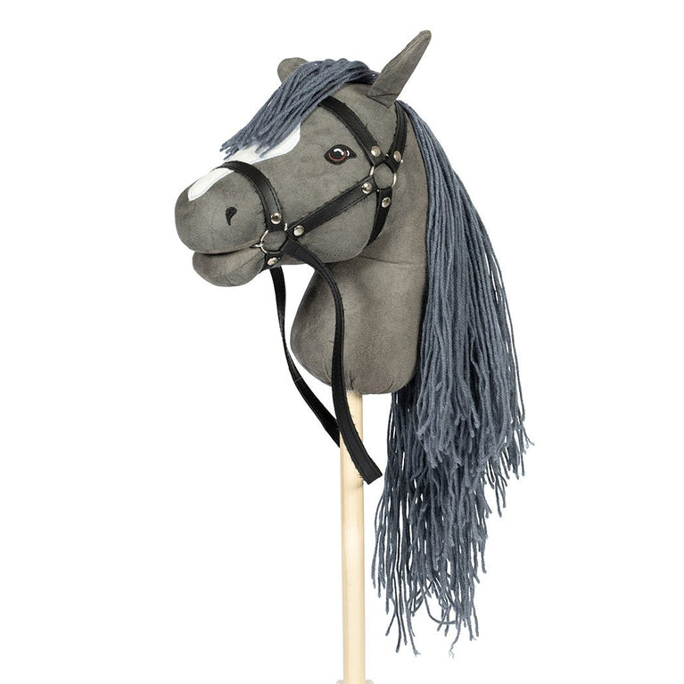 by Astrup - Hobby Horse Steckenpferd mit offenem Maul - Grau - 5706798843625 - littlehipstar.com