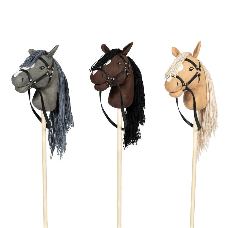 by Astrup - Hobby Horse Steckenpferd mit offenem Maul - Grau - 5706798843625 - littlehipstar.com