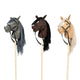 by Astrup - Hobby Horse Steckenpferd mit offenem Maul - Grau - 5706798843625 - littlehipstar.com