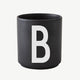 Design Letters - „AJ“ schwarzer Buchstaben-Becher aus Porzellan - X - 5710498733698 - littlehipstar.com