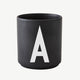Design Letters - „AJ“ schwarzer Buchstaben-Becher aus Porzellan - X - 5710498733698 - littlehipstar.com
