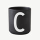 Design Letters - „AJ“ schwarzer Buchstaben-Becher aus Porzellan - X - 5710498733698 - littlehipstar.com