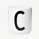 Design Letters - „AJ“ weißer Buchstaben-Becher aus Porzellan - U - 5710498720216 - littlehipstar.com