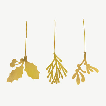 Fabelab - Baumschmuck Yule Greens - 3er-Set - Messing - 5713034214743 - littlehipstar.com