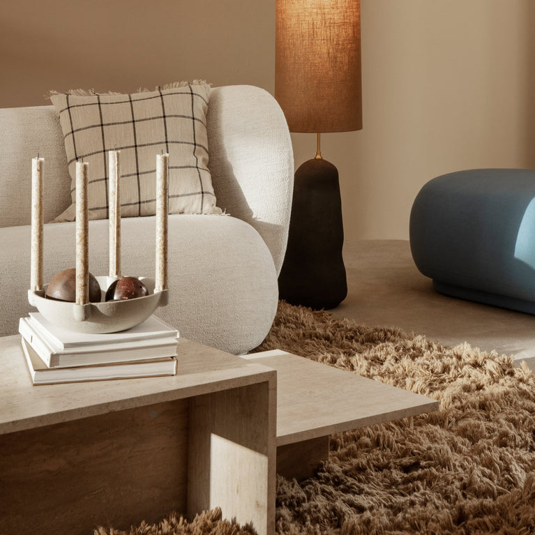 ferm LIVING - Adventskranz Kerzenhalter aus Steingut - Ø 27 cm - Dark Grey - 5704723271277 - littlehipstar.com
