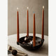 ferm LIVING - Adventskranz Kerzenhalter aus Steingut - Ø 27 cm - Dark Grey - 5704723271277 - littlehipstar.com