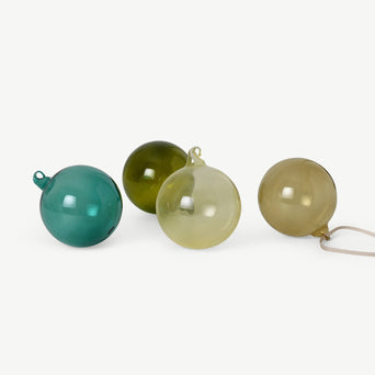 ferm LIVING - Baumschmuck Glaskugeln - Ø 10 cm - 4er-Set - Mixed Dark - 5704723290889 - littlehipstar.com