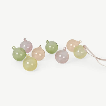 ferm LIVING - Baumschmuck Glaskugeln - Ø 4 cm - 8er-Set - Mixed Light - 5704723290810 - littlehipstar.com