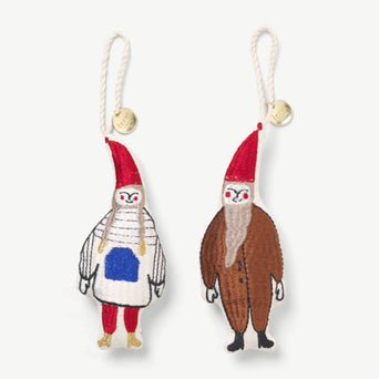 ferm LIVING - Dekohänger Weihnachtselfen aus Bio-Baumwolle - 2er-Set - 5704723260837 - littlehipstar.com