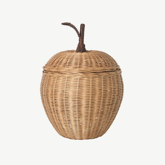 ferm LIVING - Korb aus Rattan in Apfelform - Klein - 5704723031451 - littlehipstar.com