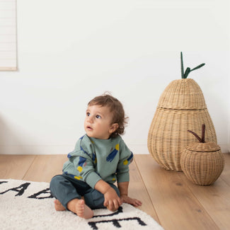ferm LIVING - Korb aus Rattan in Apfelform - Klein - 5704723031451 - littlehipstar.com