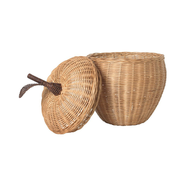 ferm LIVING - Korb aus Rattan in Apfelform - Klein - 5704723031451 - littlehipstar.com