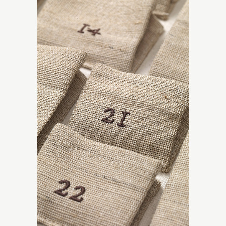 ferm LIVING - Weihnachtsbaum Adventskalender aus Baumwollmix in Natur - 50 x 69 cm - 5704723305071 - littlehipstar.com