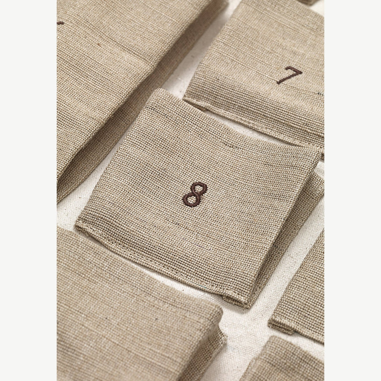 ferm LIVING - Weihnachtsbaum Adventskalender aus Baumwollmix in Natur - 90 x 125 cm - 5704723305088 - littlehipstar.com