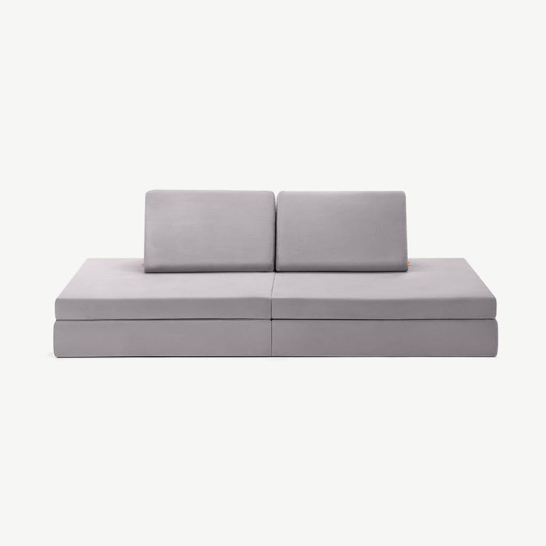 funzy - Spielsofa - Velours Collection - Mond Grau - 4260771830008 - littlehipstar.com