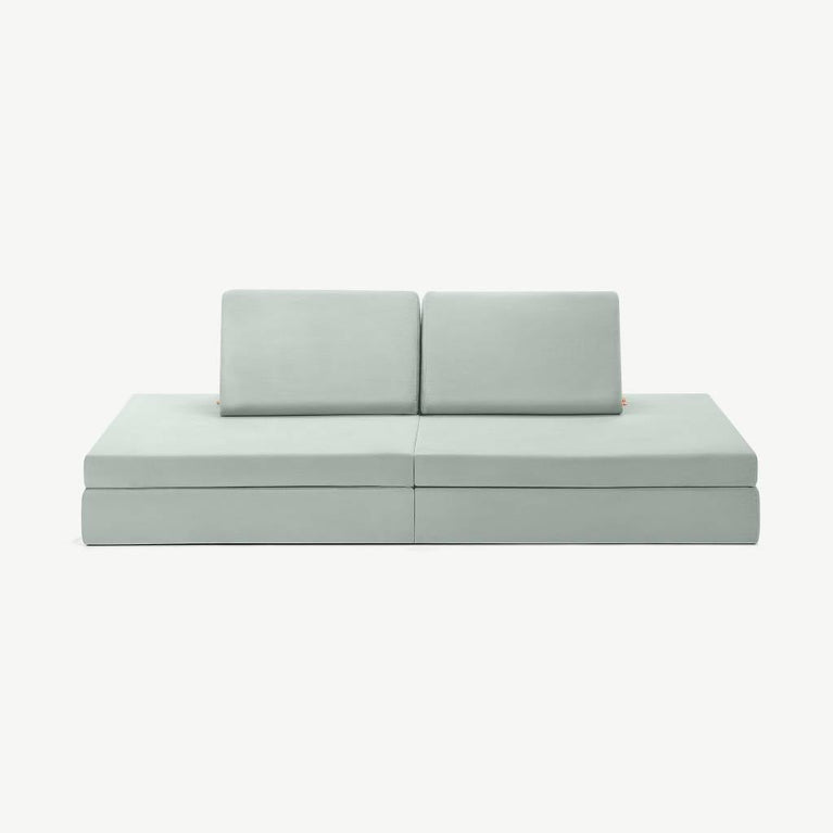 funzy - Spielsofa - Velours Collection - Minz Hellgrün - 4260771830190 - littlehipstar.com