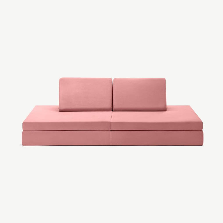 funzy - Spielsofa - Velours Collection - Korallen Altrosa - 4260771830206 - littlehipstar.com