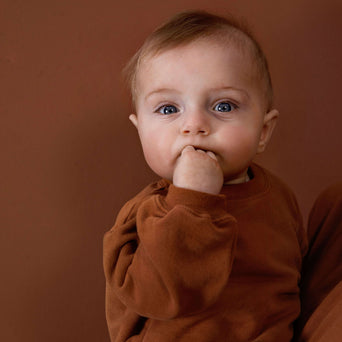Gray Label - Baby Pullover aus Bio-Baumwollfleece - Rustic Clay - 8719429074661 - littlehipstar.com