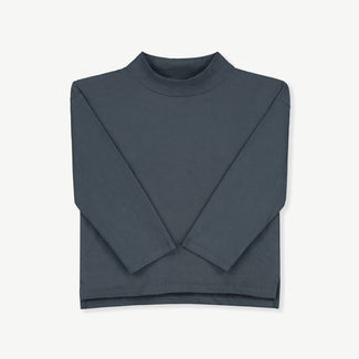 Gray Label - Langarmshirt mit Rollkragen aus Bio-Baumwolljersey in Blaugrau - Blaugrau - 8719429085322 - littlehipstar.com